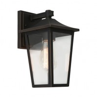 Cougar-York Exterior Wall Light - Black & Bronze